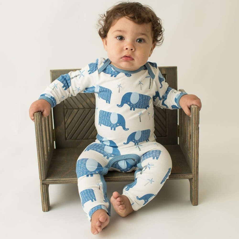 Bestaroo bamboo Blue Elephants Coverall